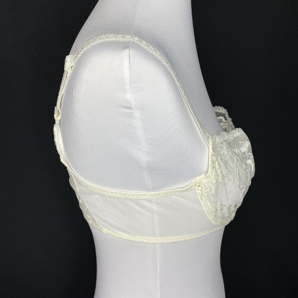 Simone Perele Paris Half Cup Bra 38B Promesse Demi Cup Natural Cream Unpadded - Picture 9 of 12